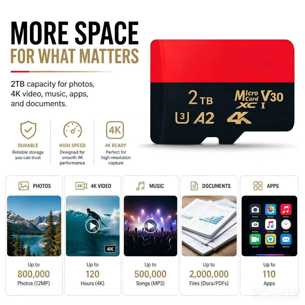 High-Speed 128GB Micro TF Card Class10 256GB Flash Card 512GB Memory Card for Smartphone Tablet