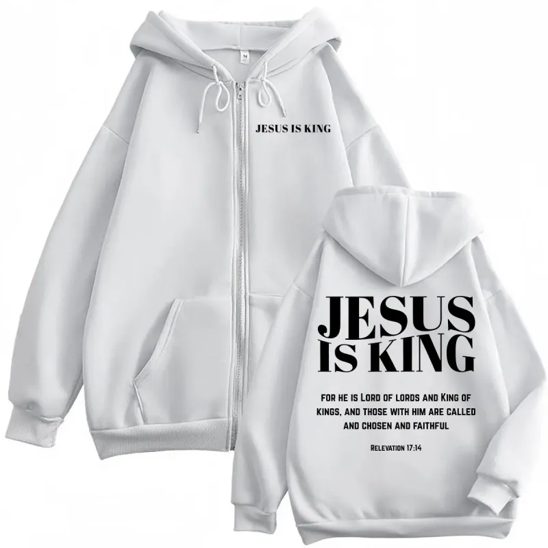 Christian Jesus Bible Verse Print Zipper Hoodie High Quality Fashion Zip Up Pullovers Men Women Casual Long Sleeve Sweatshirts — image 6