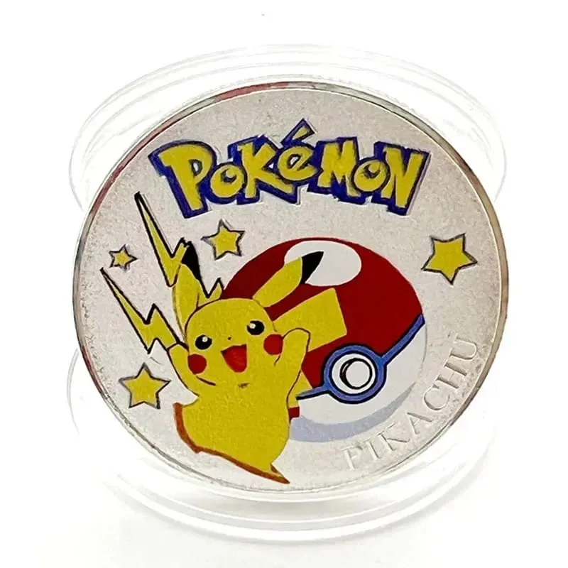Pokemon Đồng Tiền Vàng Pikachu Anime Đồng Tiền Kỷ Niệm Charizard Vàng Kim Loại Tròn Đồng Xu Đồ Chơi