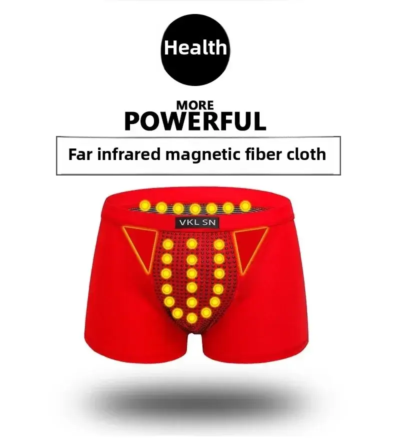 Men's Magnetic Closure Milk Silk Boxer Briefs Anti-Slip Quick-Dry Ultra Soft Breathable Underwear Boxer Shorts