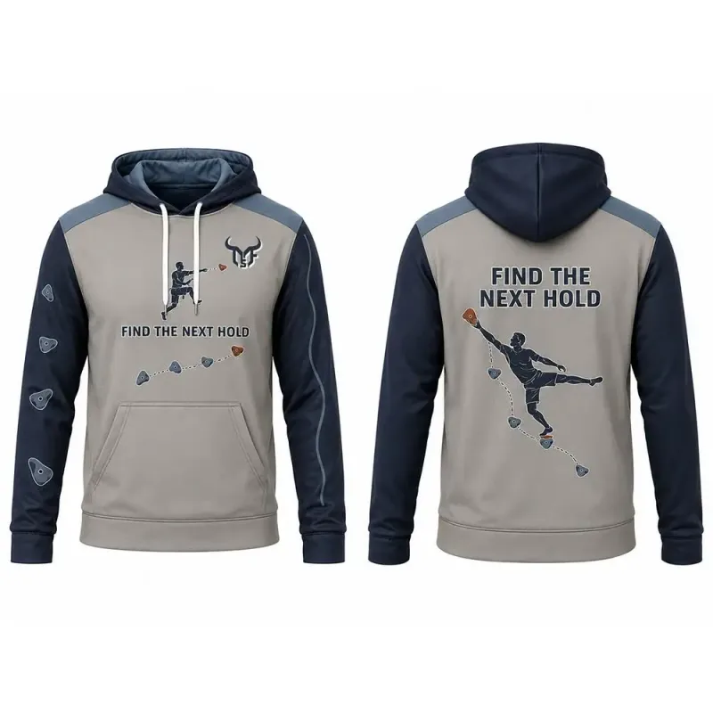 Climbing Themed Printed Hooded Sweatshirt Men's And Women's Outdoor Sport Pullover Autumn/Winter Casual Training Sports Hoodie
