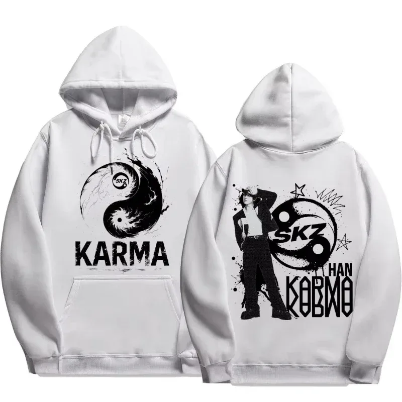 KPOP's fourth album KARMA printed men's hoodie FELIX HAN BANGCHAN CHANGBIN HYUNJIN LEE fashion hoodie