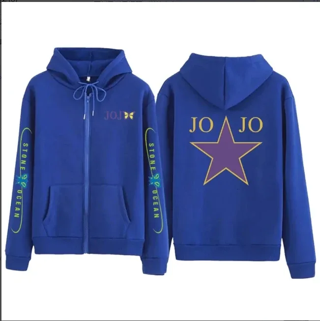 Anime Jojo's Bizarre Adventure Stone Ocean butterfly Felpe con cappuccio sciolto unisex stile anime felpa autunno primavera top