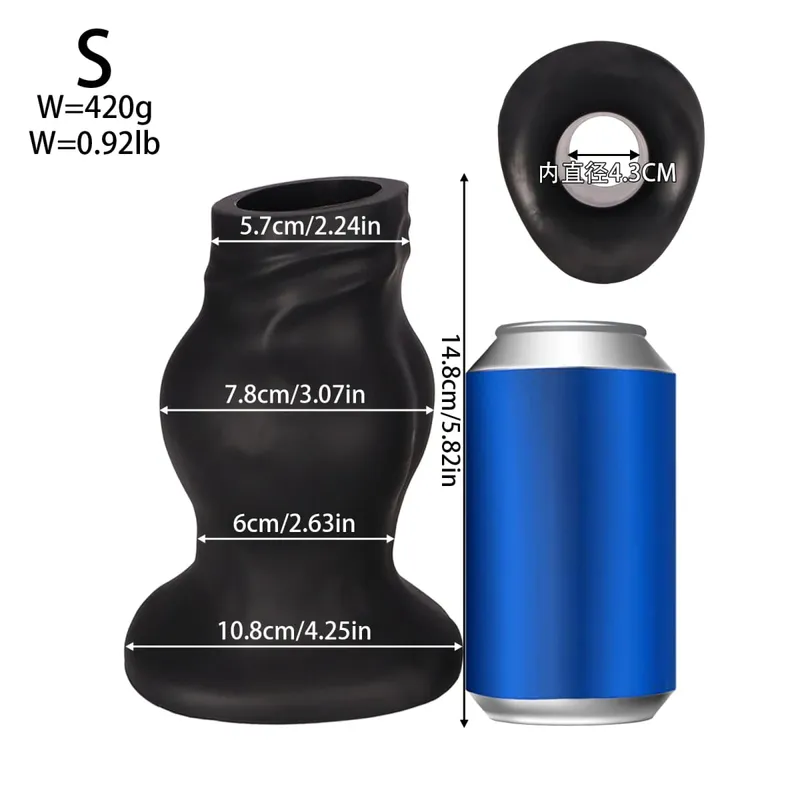 Hollow Huge Anal Butt Plug Adult Sex Toys Suction Cup Big Butt Plug For Male gay Big Anal Butt Plug Dilator Training Dialation