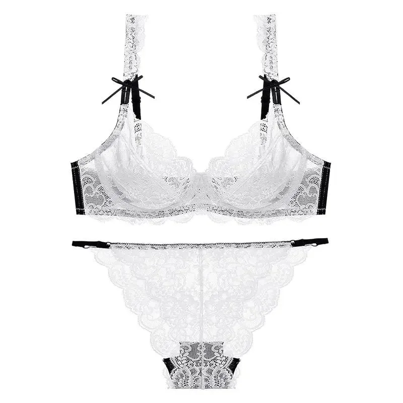 French Thin Bra for Women Ultra Thin Cup Minimize Big Breast Lift Anti Sag Underwire Free Brassiere Spring Summer Daily Bra Suit