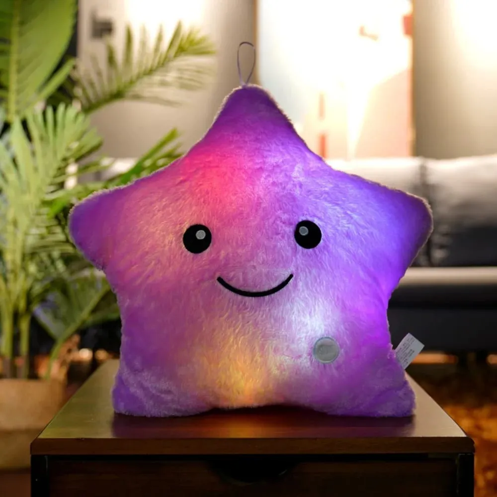 LED Electronic Star Plush Toy Soft Baby Kid Toys LED Star Doll Toy Home Decoration Star Soft Star Pillow