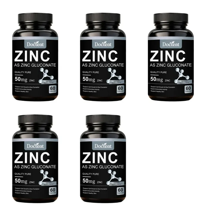 Zinc Gluconate Capsules 60 Count 50 Mg Zinc Per Serving Immune Support Cellular Health Daily Zinc Nutrition