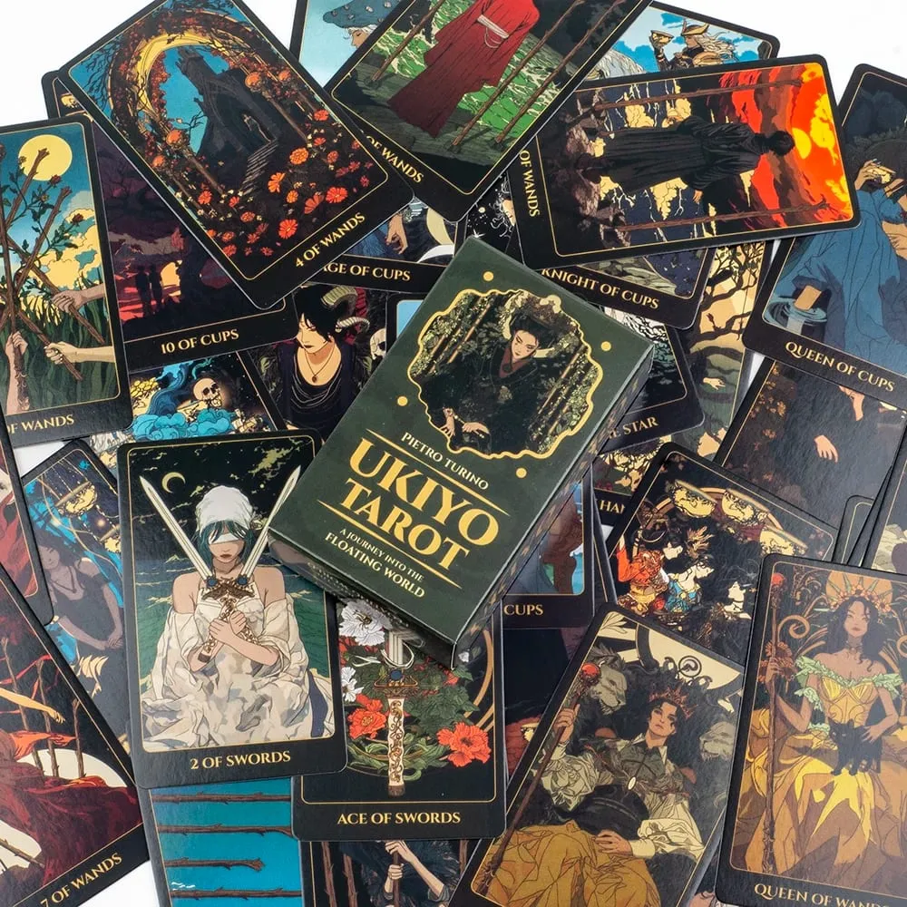 Ukiyo Tarot Cards 78Pcs Leisure Entertainment Divination Deck 10.3*6CM Family Gathering Board Playing Game Cards