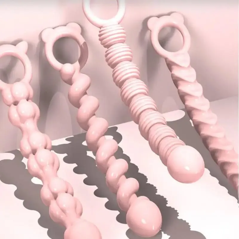 S-Beads Soft Anal Plug Anus Toys Big Balls Silicone G-Spot Stimulating Butt Plugs Adult Sex Couple Sexy