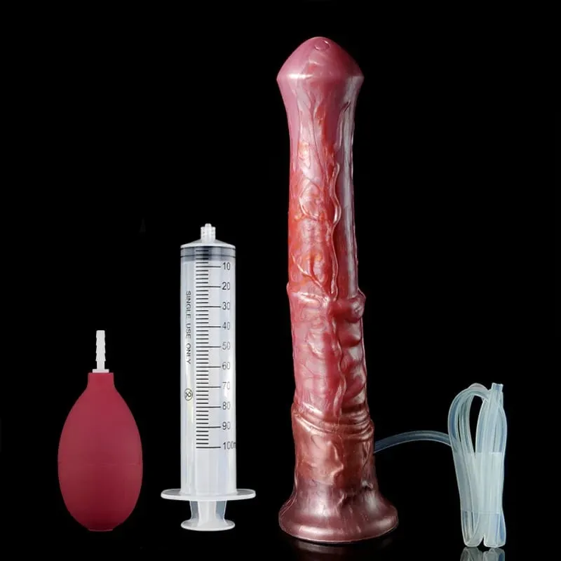 Eiaculazione Cavallo Dildo 10 modalità vibratore stimolatore clitoride femminile pene animale in silicone con ventosa giocattolo del sesso per le donne uomini