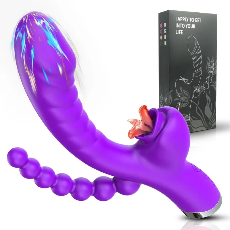 3 i 1 Tapping Flapper Vibrator Analsex Klitoris Klit Sucker Stimulator Sexlegetøj Kvinde Slikker Sutte Vibratorer Voksenvarer