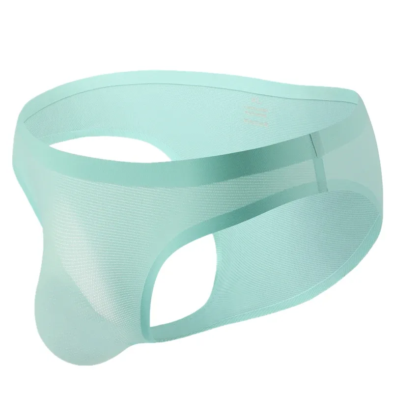 Seamless Briefs Underwear for Men Ice Silk Sexy Underpants Cuecas Ultra-thin Mens Bikini Seamless Lingerie Hombre Slip Male