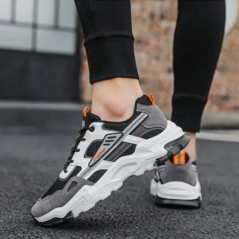 Hot Sale Men's Sneakers Breathable Mens Vulcanized Shoes Mesh Fashion Outdoor Running Shoes Non Slip Platform Shoes for Men 2026