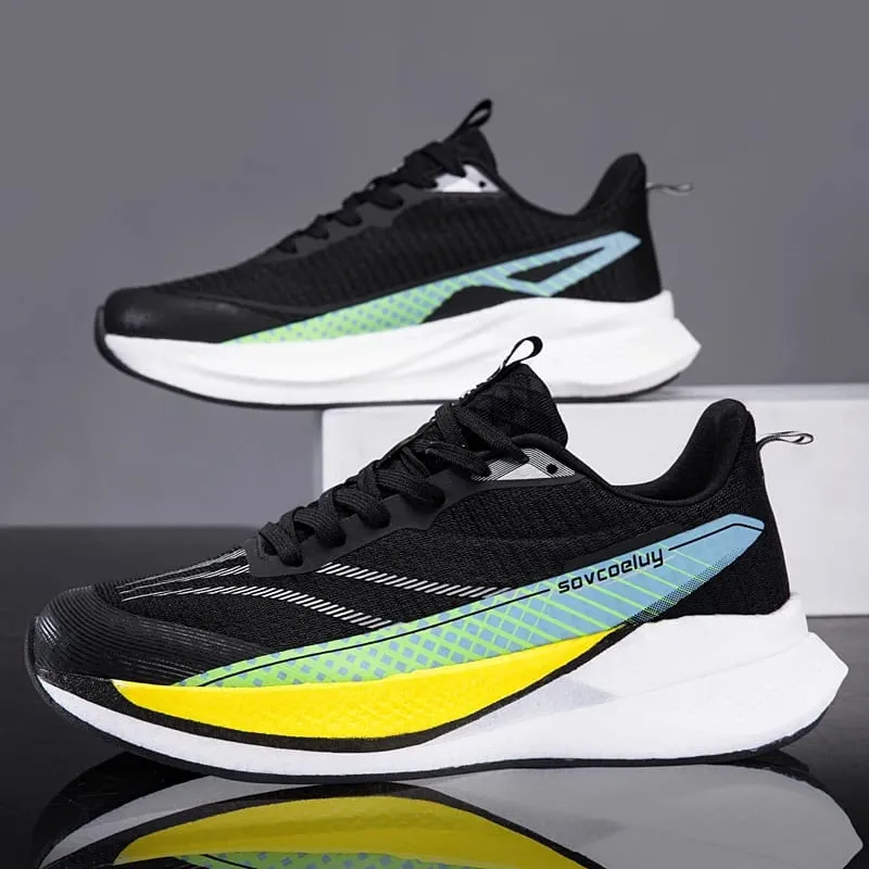 Carbon Plate Running Shoes Men Casual Marathon Athletic Sports Outdoor Travel Breathable Lightweight Comfortable Women Sneakers