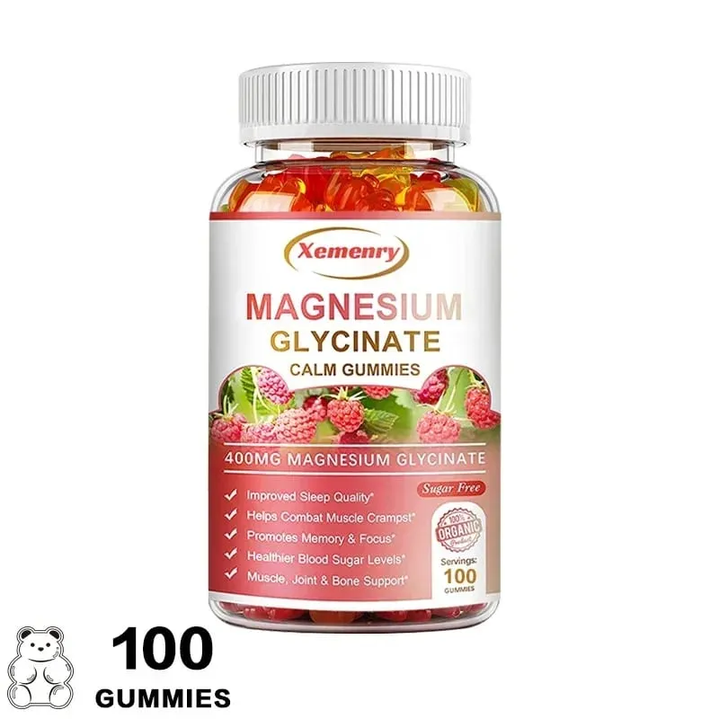 Magnesium Glycinate Gummies Calm Relieves Stress Support Sleep Support Memory Concentration & Muscle Spasms