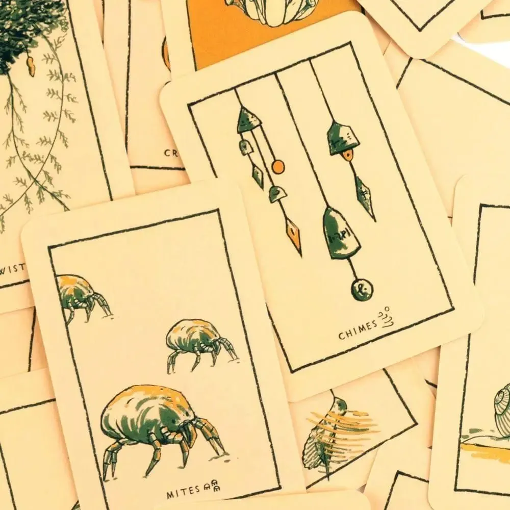 50 Pcs Mystical Divination and Creative Inspiration Cards 9*6.5cm Vintage Style Illustrated Oracle Card Deck
