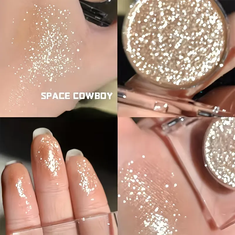 Long-Lasting Glitter Eyeshadow - Radiant High Shine Finish Instant Highlighting Effect Sparkling Powder Eye Makeup for Parties