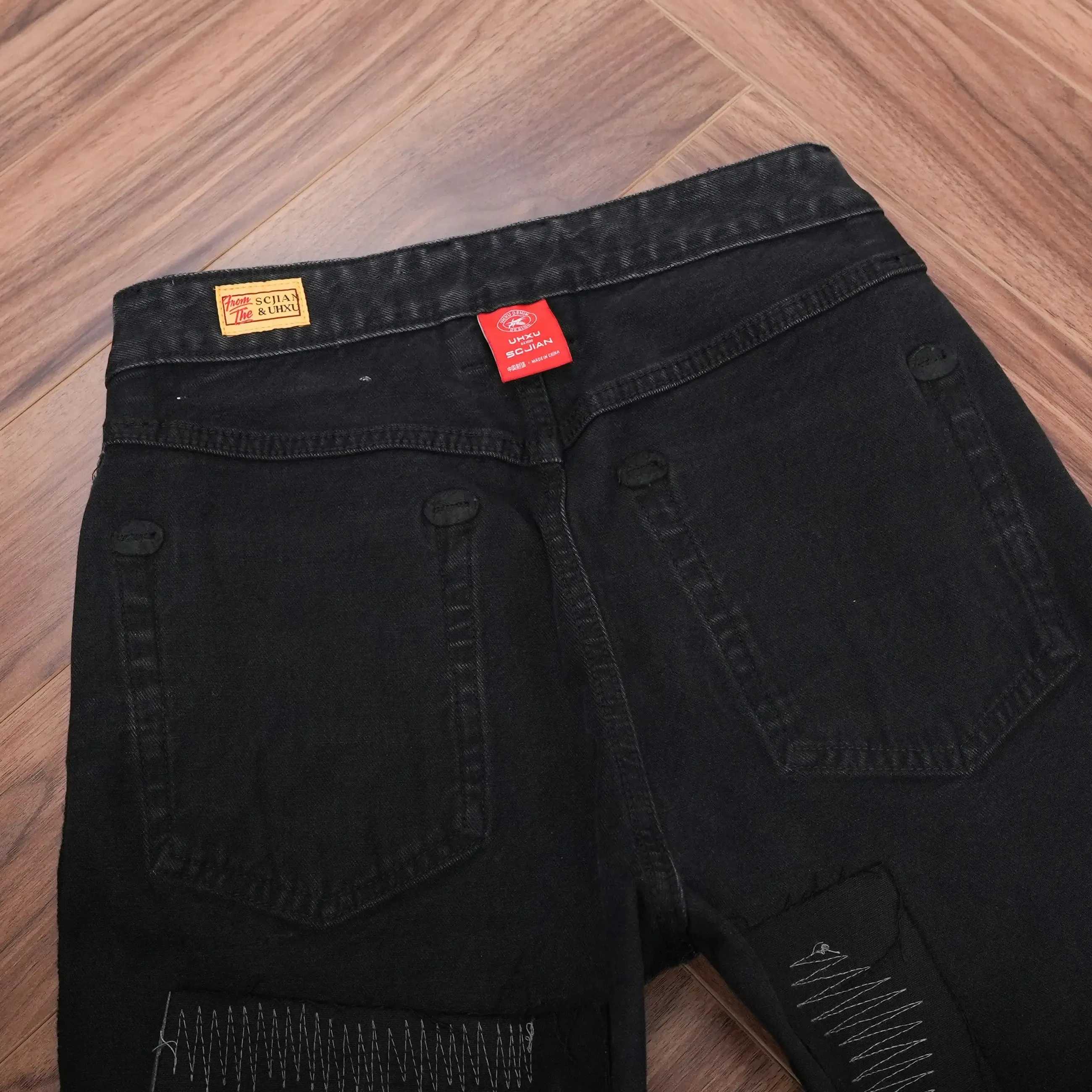 Spring Washed BlackGray Denim Jeans for Men Ripped Hole Distressed Design Regular Straight Leg Comfortable Trendy Casual Pants