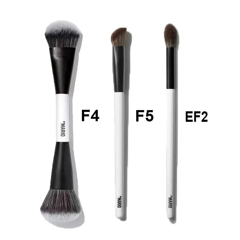 Dual Ended F4 Powder F1 Blush Contour F2 Makeup Brushes with Box Soft Mario Foundation Brush Professional Face Cosmetic Tool