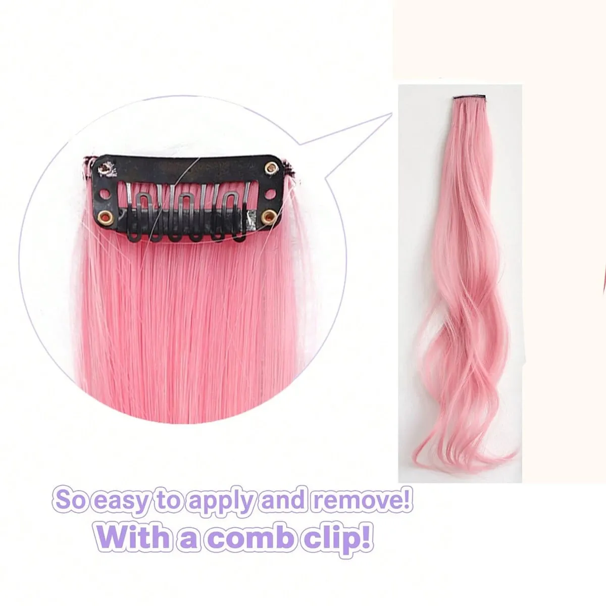 Color synthetic highlighting curly hair extension piece wig woman hanging ear dyeing pair heat-resistant wig piece
