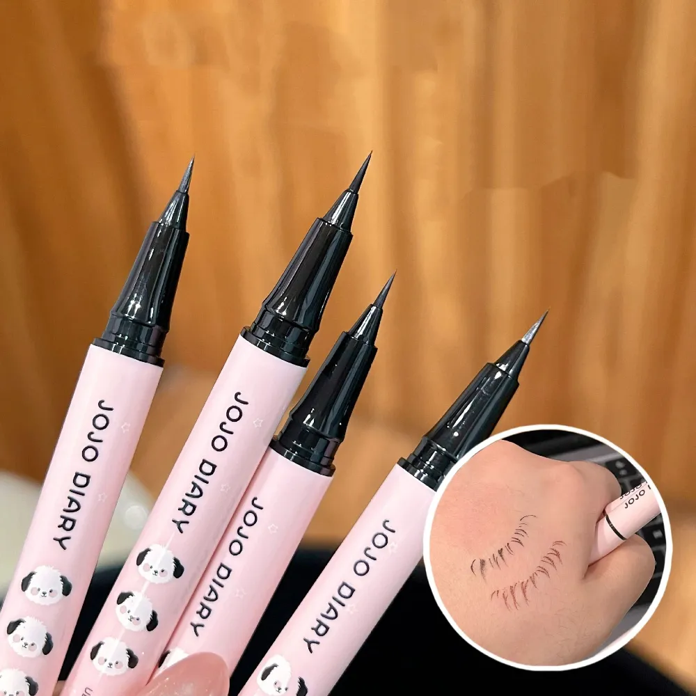 Quick-dry Eyeliner Pencil Makeup Lasting Smooth Ultra Thin Black Brown Matte Eye Liner Waterproof Liquid Eyeliner Pen Cosmetics
