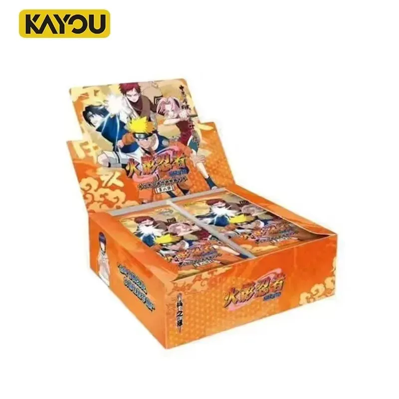 Genuine Naruto English Version Sreies2 T2W9 T4W6 Booster Box Anime TCG Rare CR Ninja World Collection Cards Kids Toy Gift