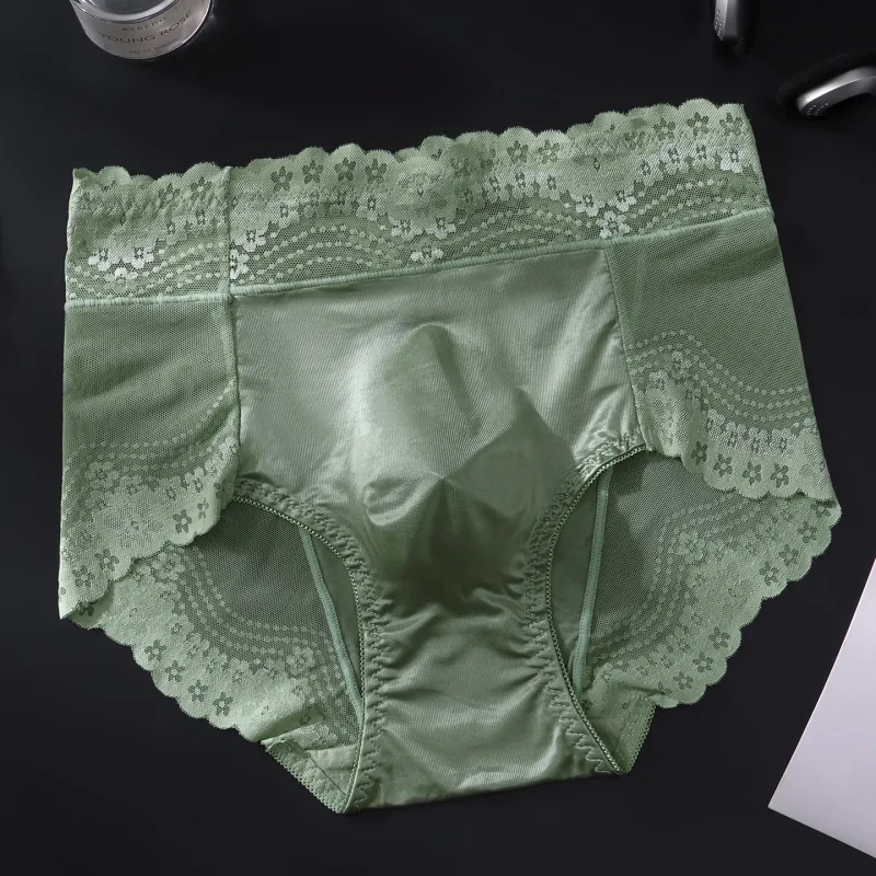 Flower Lace Mesh Hollow Out Sexy Men's Underwear Ice Silk Breathable Seamless Thin Triangle Pants Soft Traceless Male Briefs