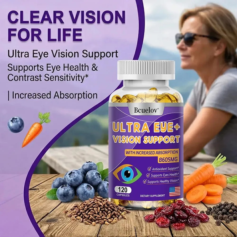 Συμπλήρωμα βιταμινών ματιών 9 σε 1 - Lutein Zeaxanthin Blueberry Dry Eyes Eye Fatigue Ωχρά κηλίδα & Υποστήριξη νυχτερινής όρασης για ενήλικες