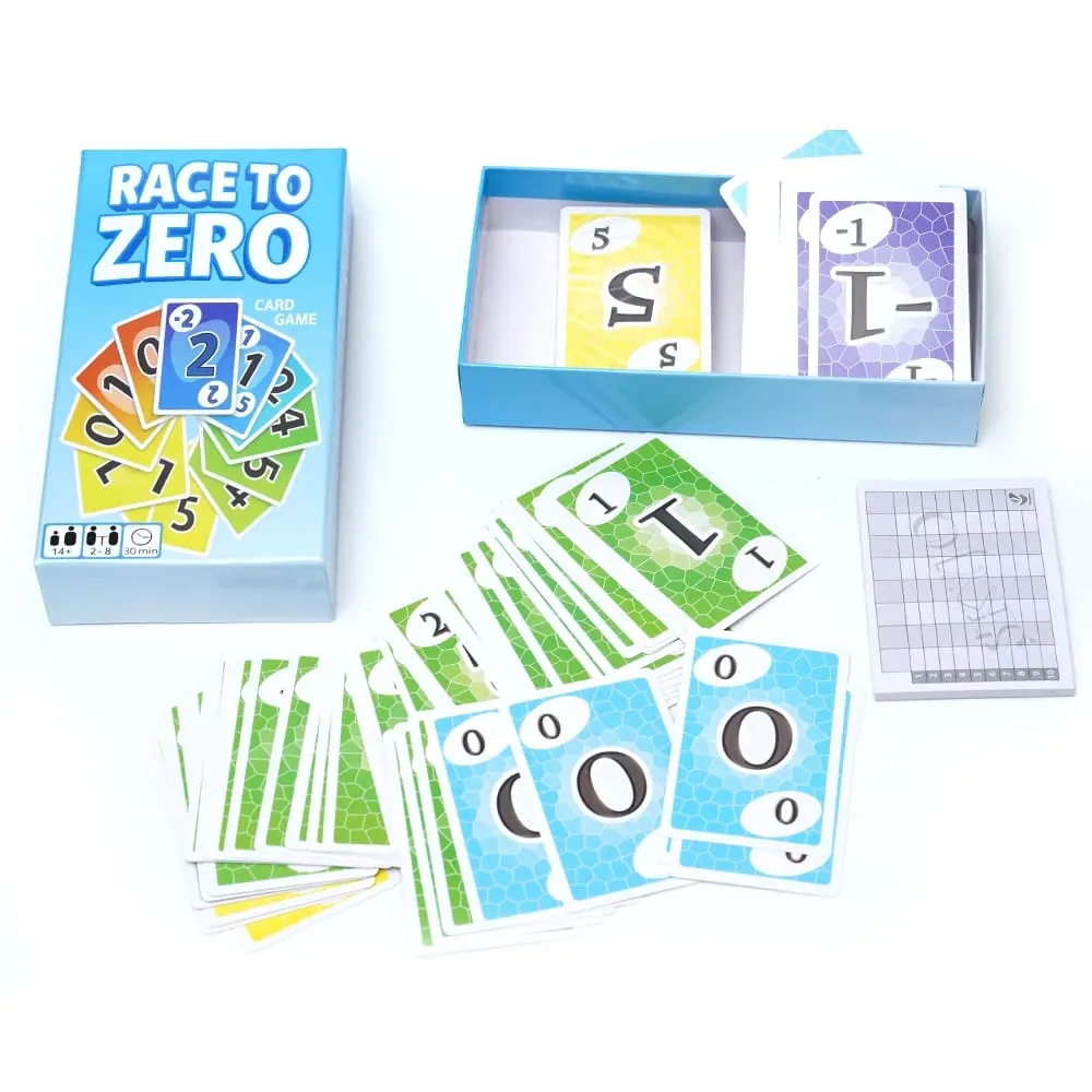 Race to Zero Card Game Fast Paced Strategy Card Game for Family Friends and Party Play Fun Competitive Number Travel Entertainme