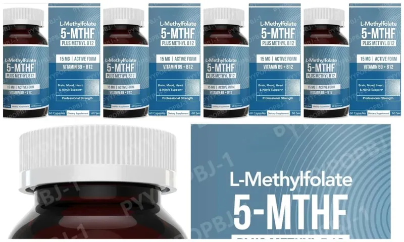 L Methylfolate 5 MTHF 15mg Plus Methyl B12 Vitamin B9 Active Form Nutritional Supplement 60 Capsules