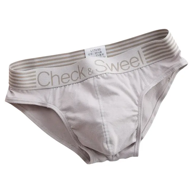 Sous-vêtements triangulaires pour hommes, pantalons de sport en pur coton, amples et respirants, à larges bords, pour jeunes