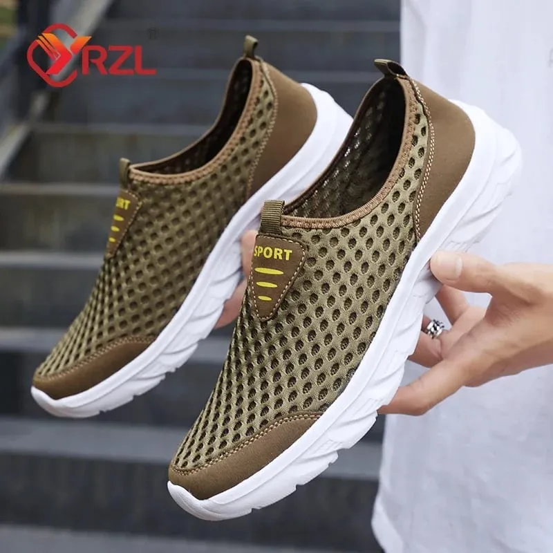 Breathable Mesh Shoes Men Slip on Male Casual Sneakers Anti-slip Mens Non Slip Flats Outdoor Walking Shoes for Man