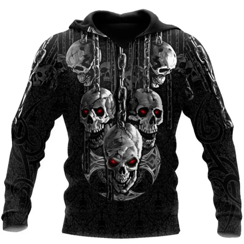Vintage Skull 3D Print Hoodie Men/Women Casual Fashion Hoodies 2026 Pullover Sweatshirts Oversized Unisex Men Coat