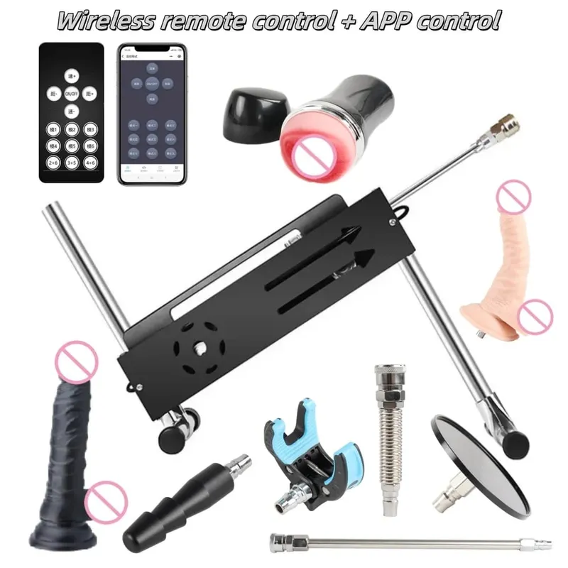 70W/120W/200W Power Sex Machine Silent Adults Masturbation Vac-u Lock Sex Machine With Dildo for Women Sex Toys