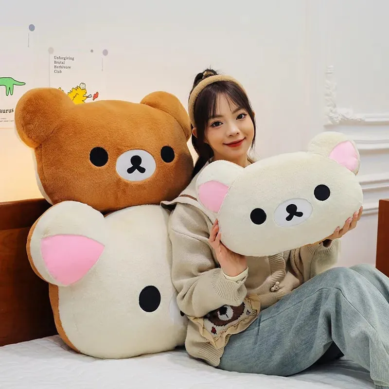 Best-Selling 40cm Kawaii Rilakkuma Plush Warm Hand Pillow Cartoon Bear Peluche Stuffed Toy Desk Decoration Item Cute Gift Toys