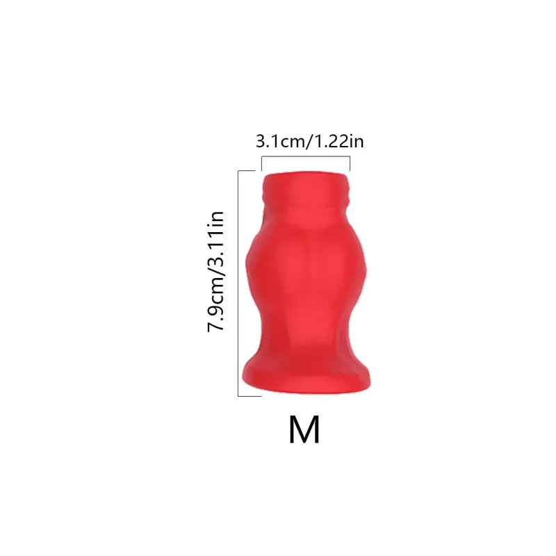 Soft Silicone Hollow Anal Plug Tunnel Butt Plug Daily Wear Flared Base Enema Dilator Anal Trainer Sex Toy for Men Women S/M/L