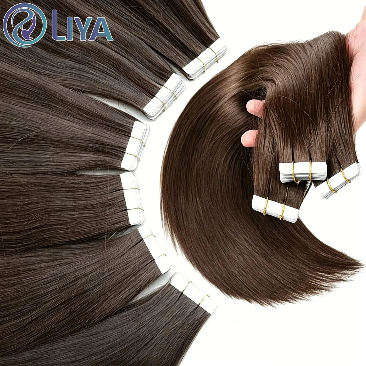 #2 Bone Straight Tape In Hair Extensions 50g/20pcs Skin Weft Invisible Tape In Human Hair Extensions 100% Human Hair For Woman