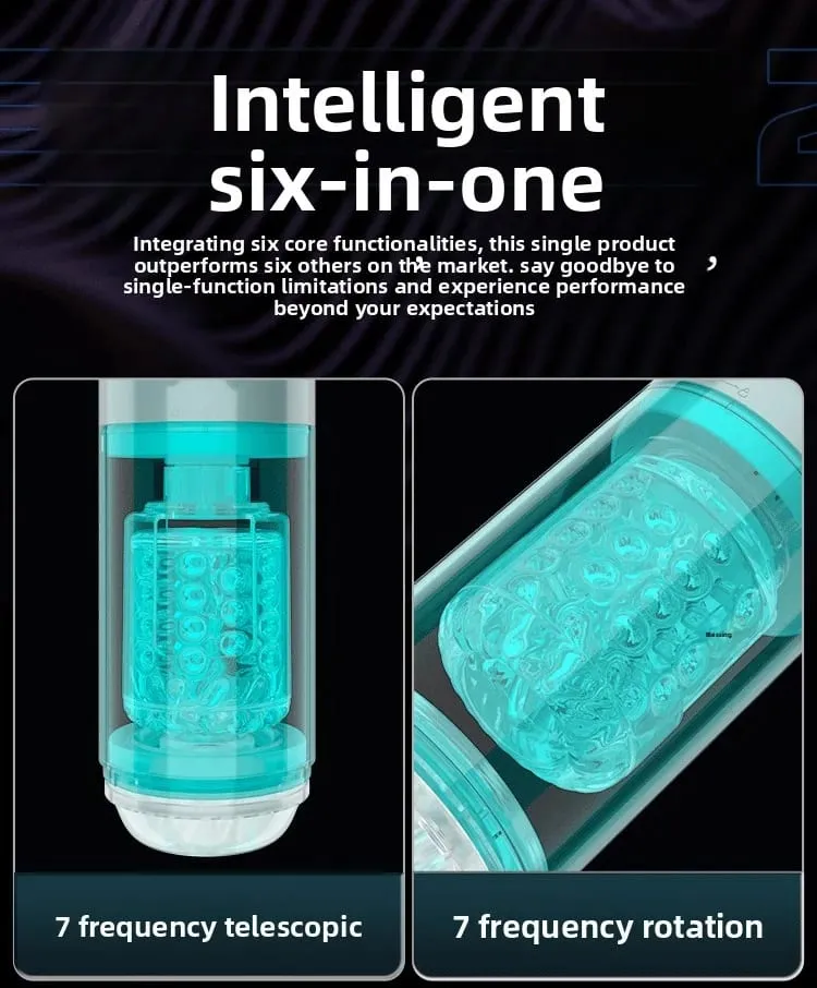Viewing Window Waterproof Masturbation Cup Vacuum Sucking Tongue Licking Blowjob Telescopic Rotating Male Masturbator Sex Toy