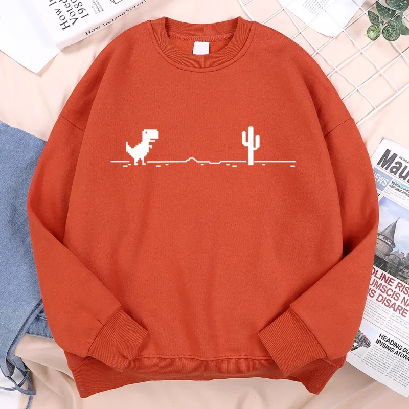 Rede mau funcionamento pequeno dinossauro moletom masculino feminino casual com capuz hip hop confortável streetwear solto roupas quentes hoodies