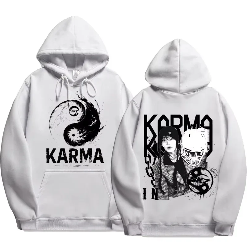 KPOP's fourth album KARMA printed men's hoodie FELIX HAN BANGCHAN CHANGBIN HYUNJIN LEE fashion hoodie