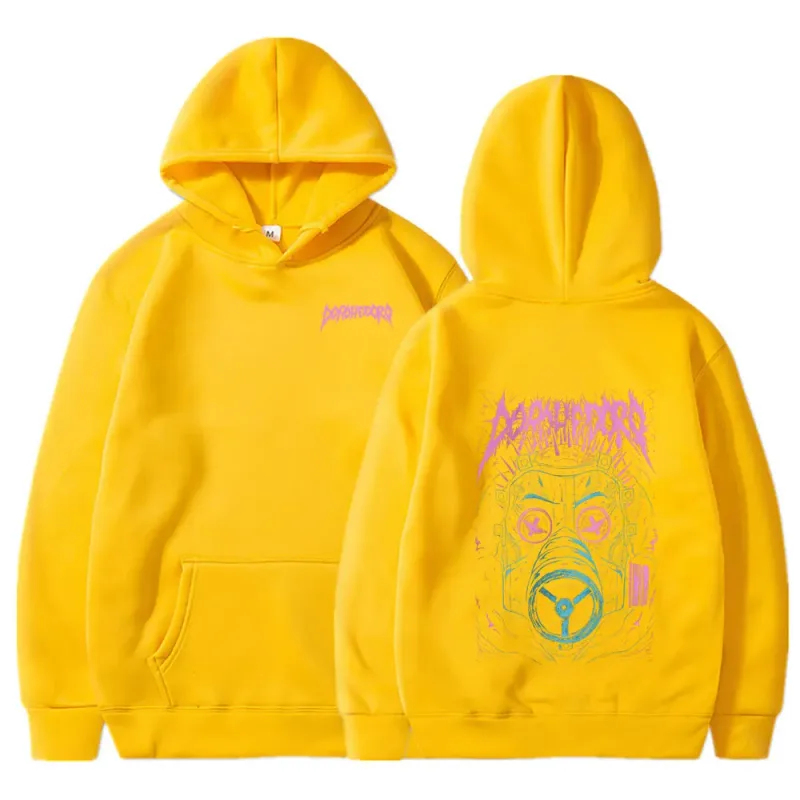 Sudaderas con capucha con estampado de Anime Dorohedoro Kaiman Bienvenido al caos Japón Manga sudaderas hombres mujeres Tops Casual estilo de gran tamaño ropa de calle