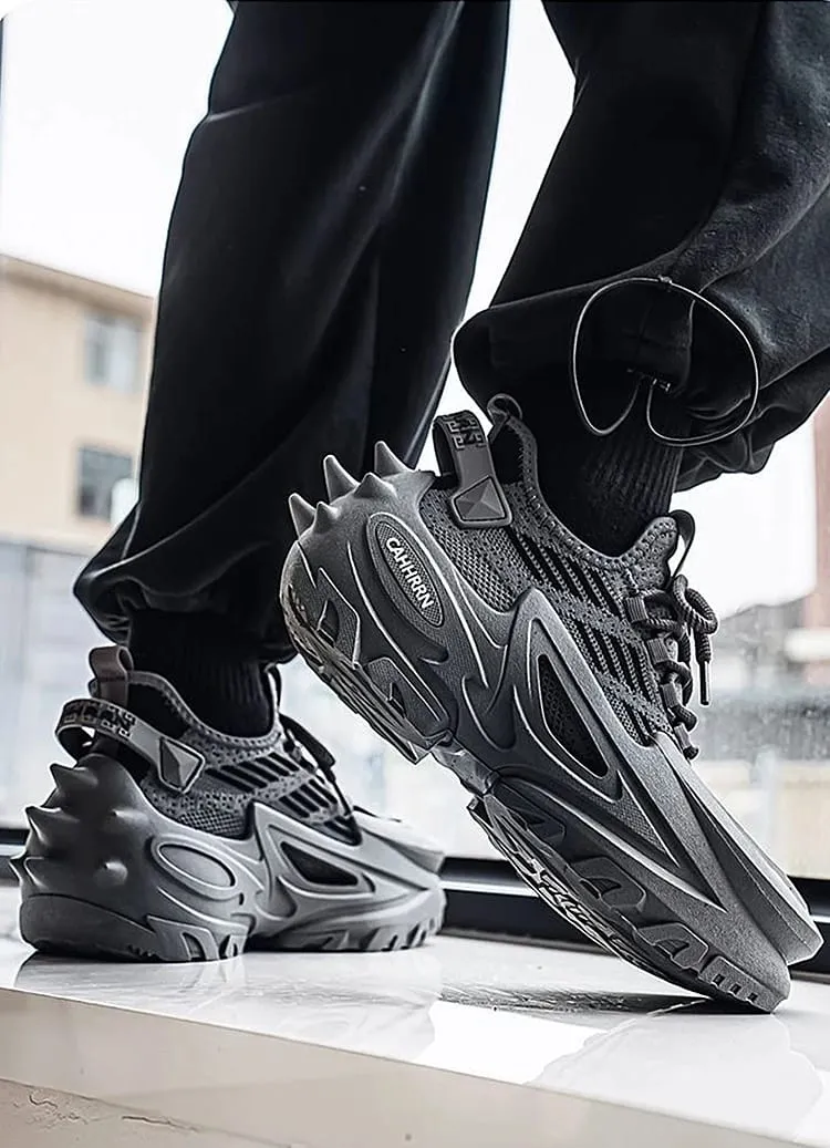Original Brand Shoes for Man Luxury Knit Breathable Mecha Design Men Sneakers Increased Height Dad Shoes Fashion Socks Shoes