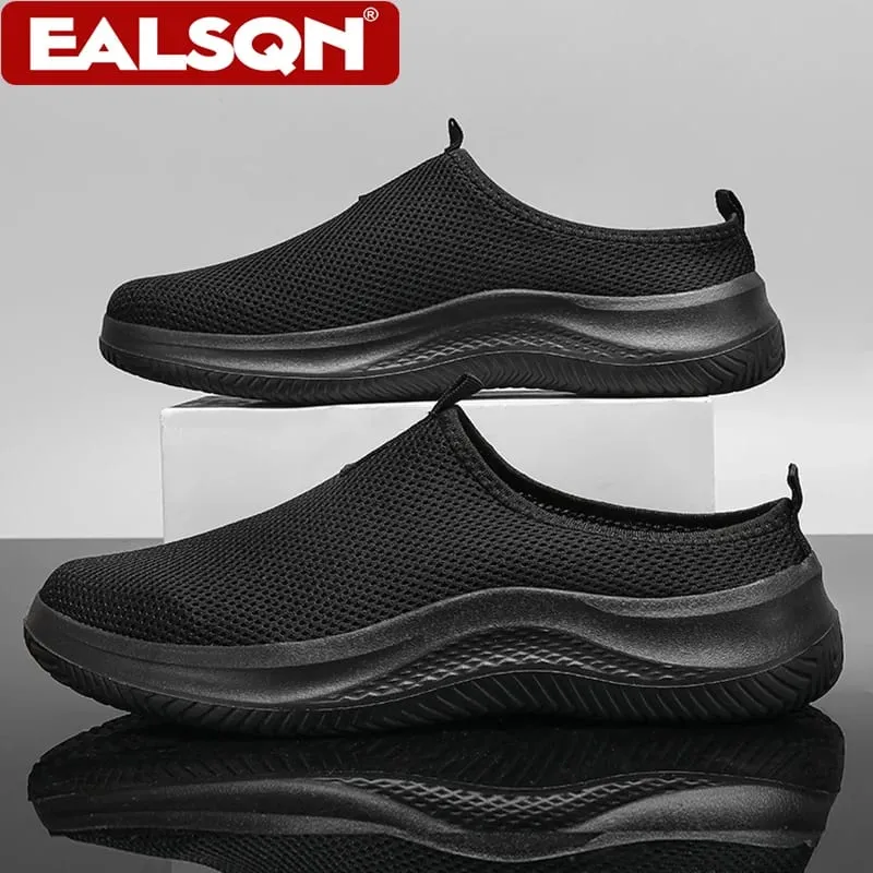 Sommar andas Mesh Slip On Casual Skor för mäns lätta promenadsneakers Plus storlek 39-48 Bekväma utomhusskor