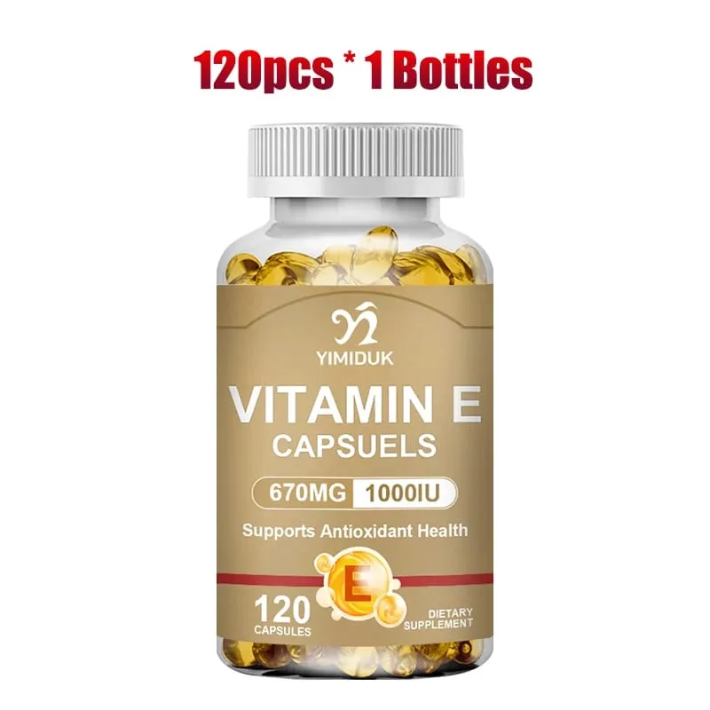 Buy 1 Get 1 Free! Vitamin E 670mg Capsules Support Skin & Heart Health Moisturizes from Within Reduces Scars & Promotes Shine