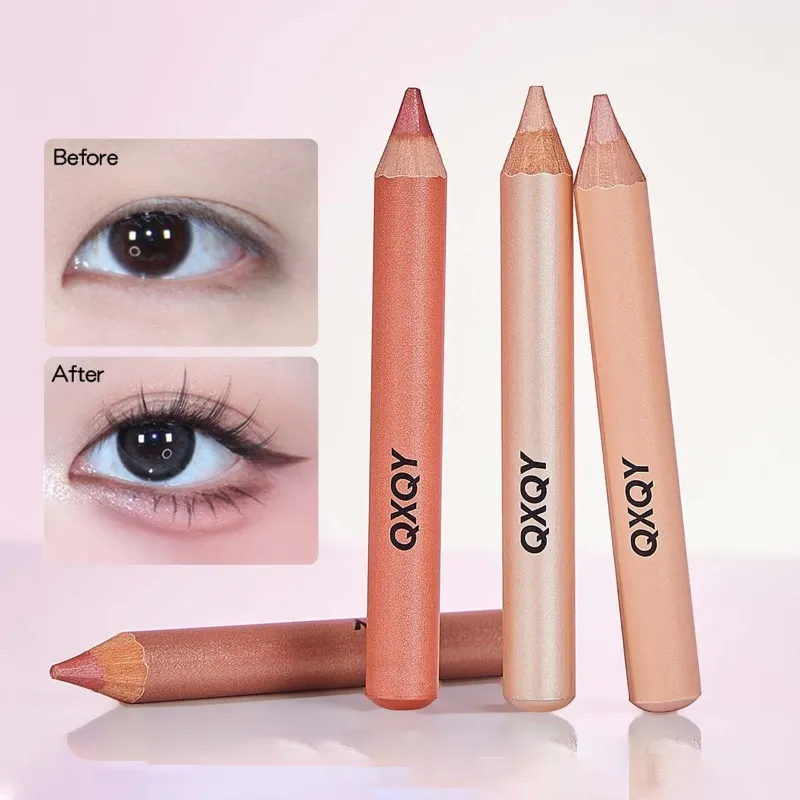 3D Under-Eye Highlighter Pen Waterproof Smudge Long-Lasting Sparkling Silkworm Pen Multi-Use Eye Liner Brightening Eye Makeup