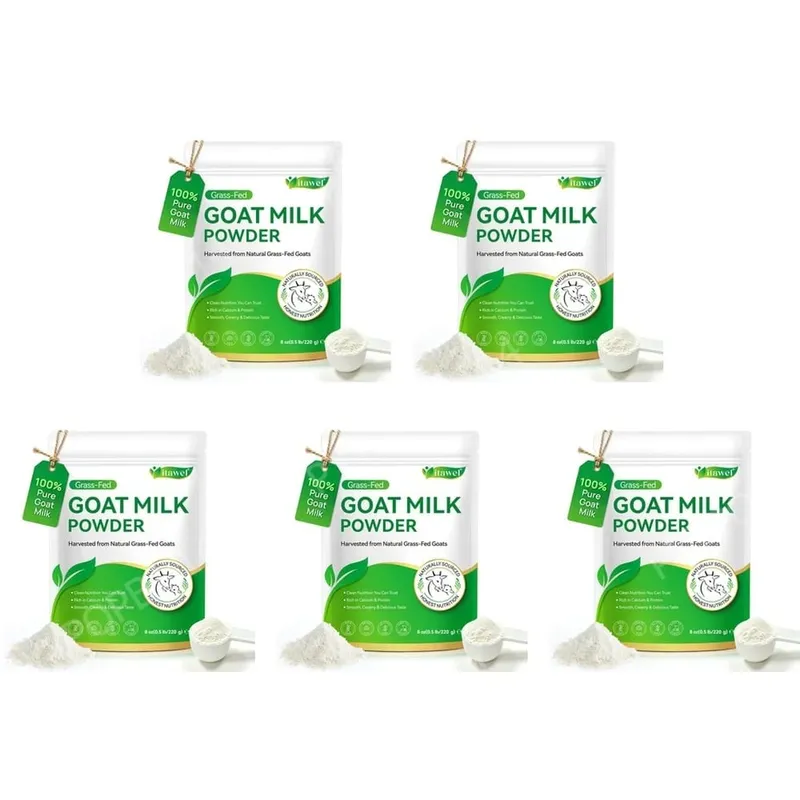 Itawel Goat Milk Nutrition Powder Supplement Grass-Fed Calcium & Protein Support Gluten-Free Easy to Mix 220g 32 Servings