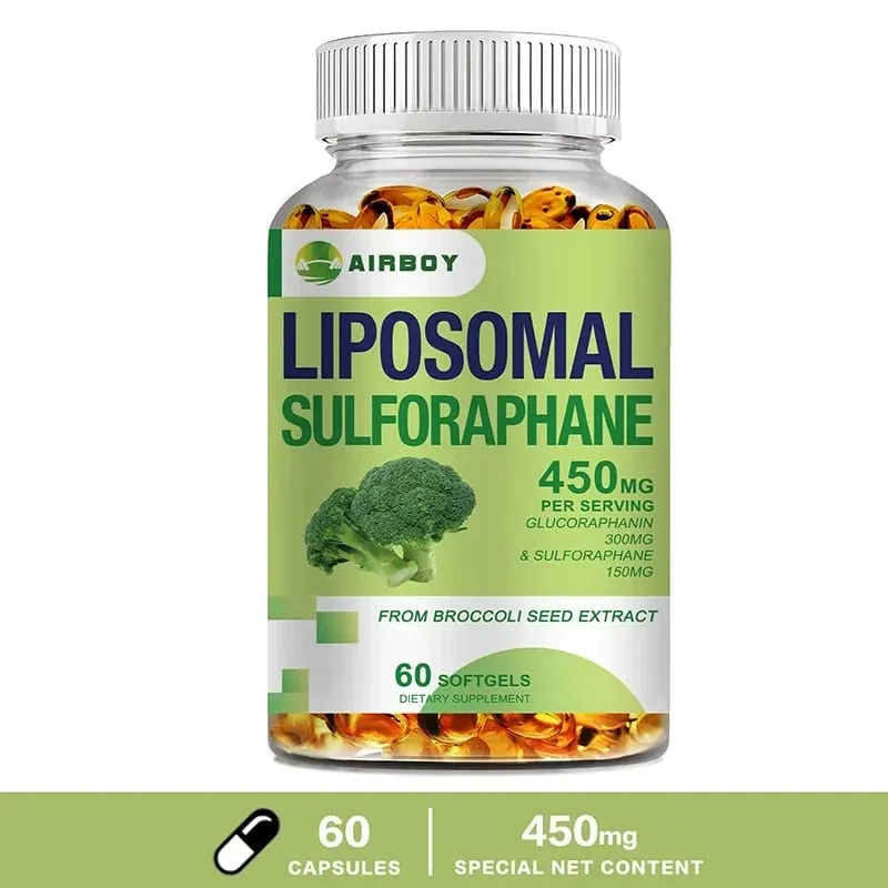 Sulforafano liposomal 450 mg - Suplemento antioxidante para el corazón que estimula la inmunidad