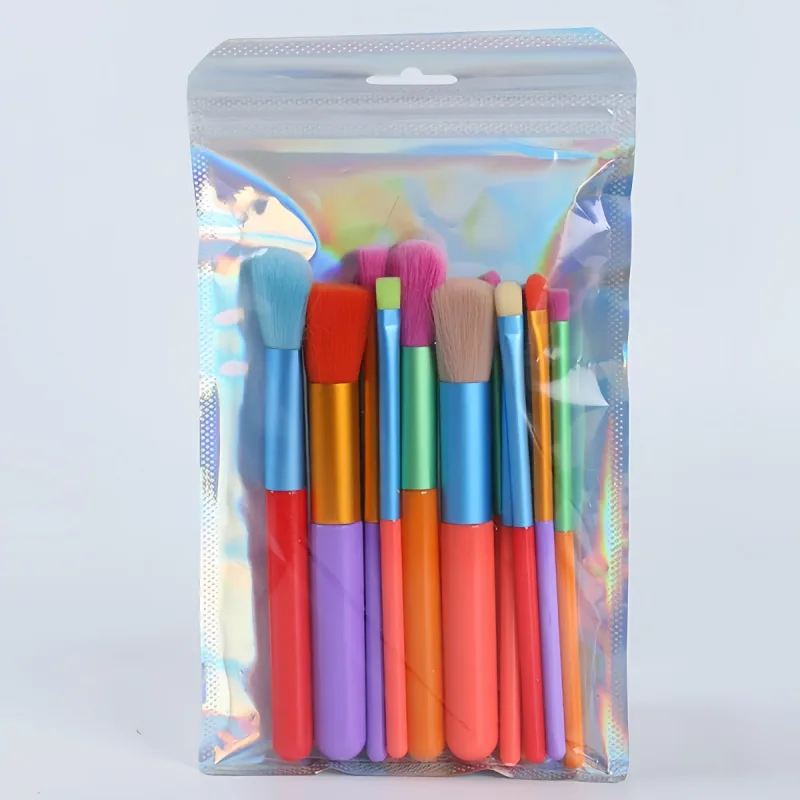 15-Piece Set Colorful Makeup Brushes Combo Cheek Blush Eyeshadow Lip Brush Multi-Dopamine Colors User-Friendly Makeup Tools Kit