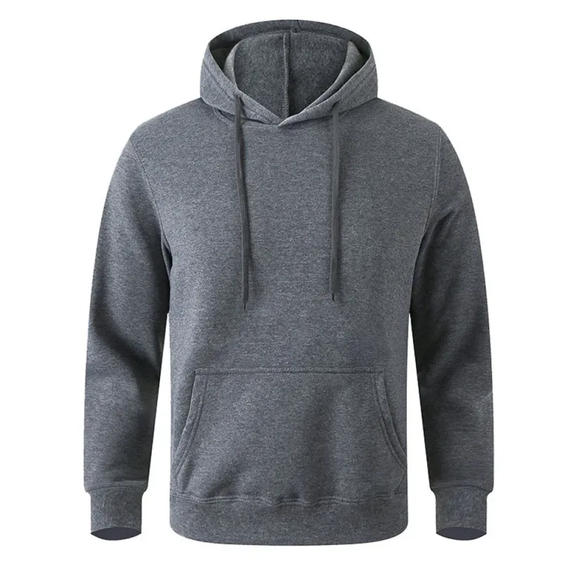 Sweat-shirt à capuche en polaire doux et ample pour hommes avec poches pour les jours froids