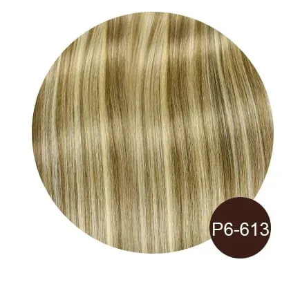 Solove Straight 6D-2 Virgin Human Hair Extensions Handmade Seamless Loop Micro Ring Hair Extensions 10-30” 50g/set Natural Color